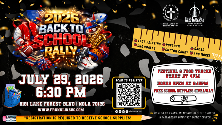 Back 2 School Rally 2026 Supply Registration