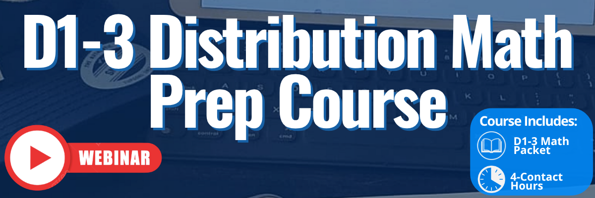 4hr. Zoom: D1-3 Distribution Math Exam Prep Course