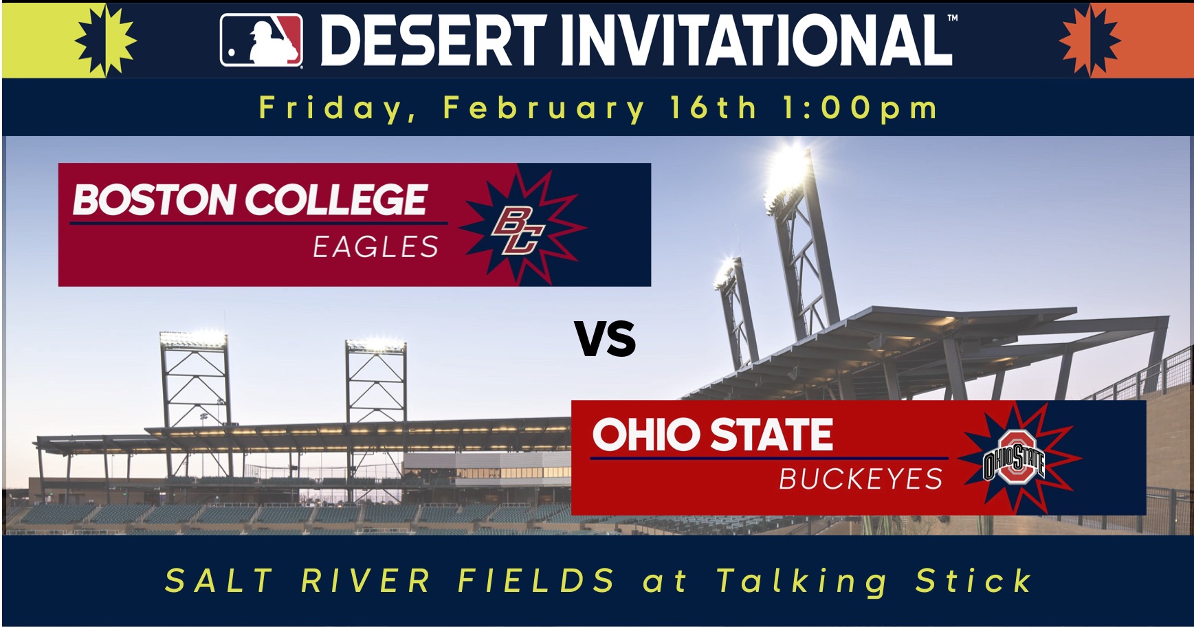 Boston College vs. Ohio State Salt River Fields MLB Desert