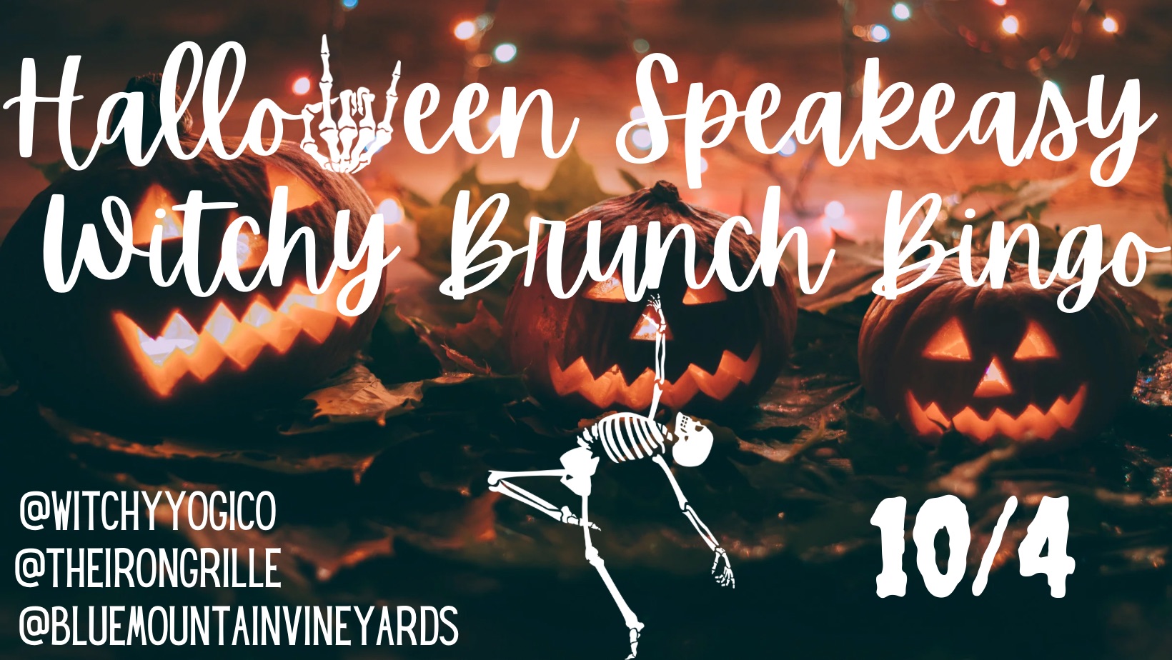 Halloween Speakeasy Witchy Brunch Bingo