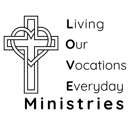 Living Our Vocations Everyday Ministries Inc. logo, home